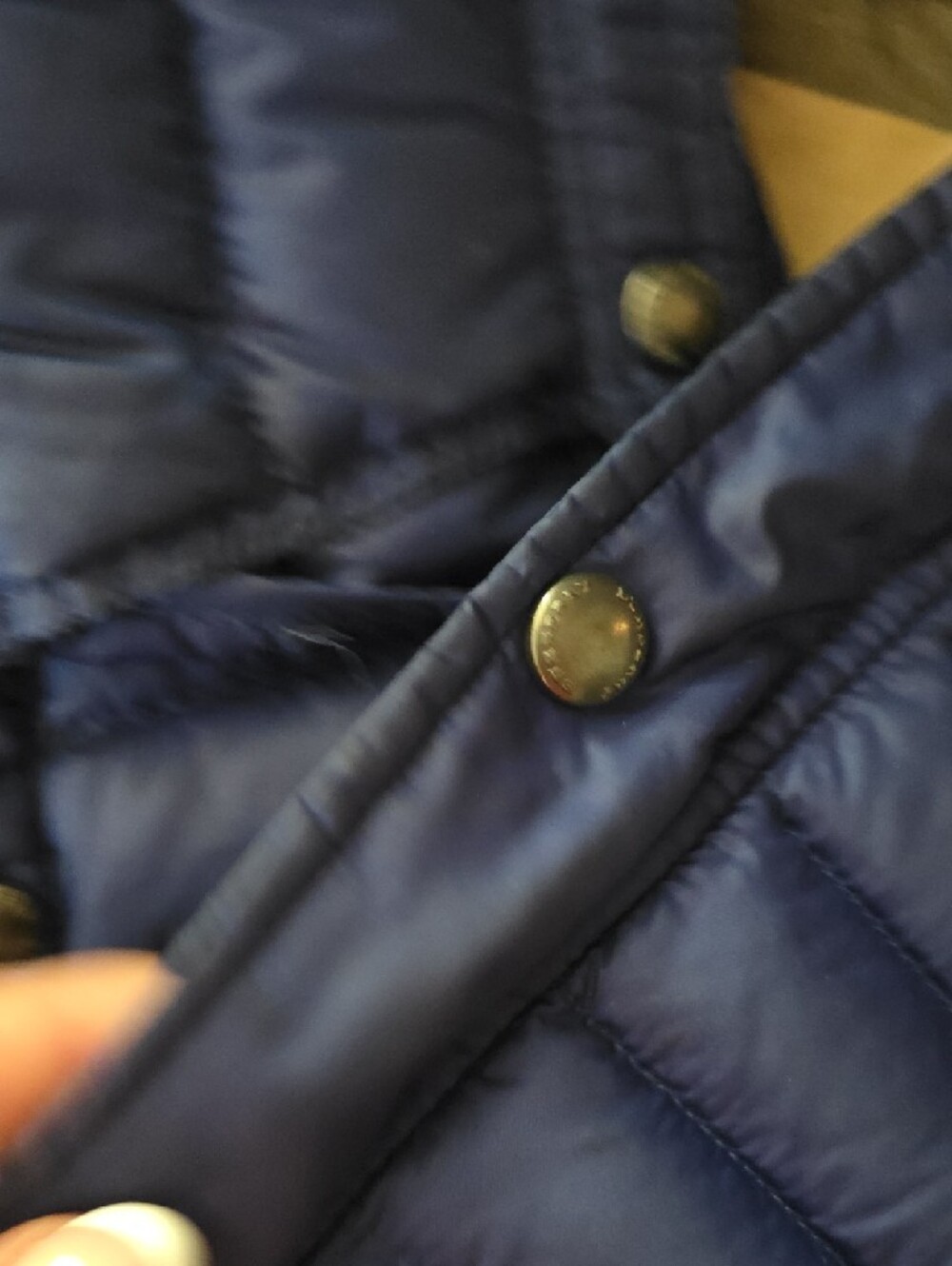 Burberry Kids Navy Blue Quilted Puffer Jacket with Hood - Picture 7 of 11